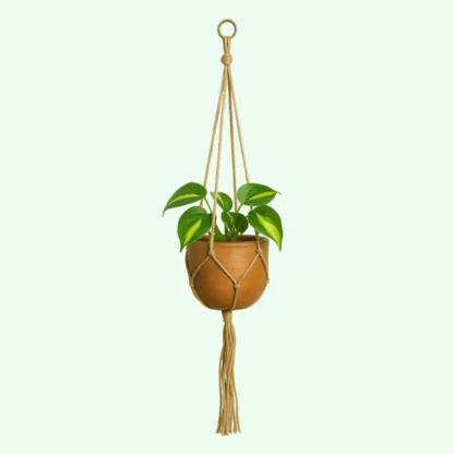 Colgantes de yute para plantas